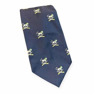 Bert Pulitzer VTG Lion Crest UK Royal Regimental Neck Tie 55” X 4” Blue